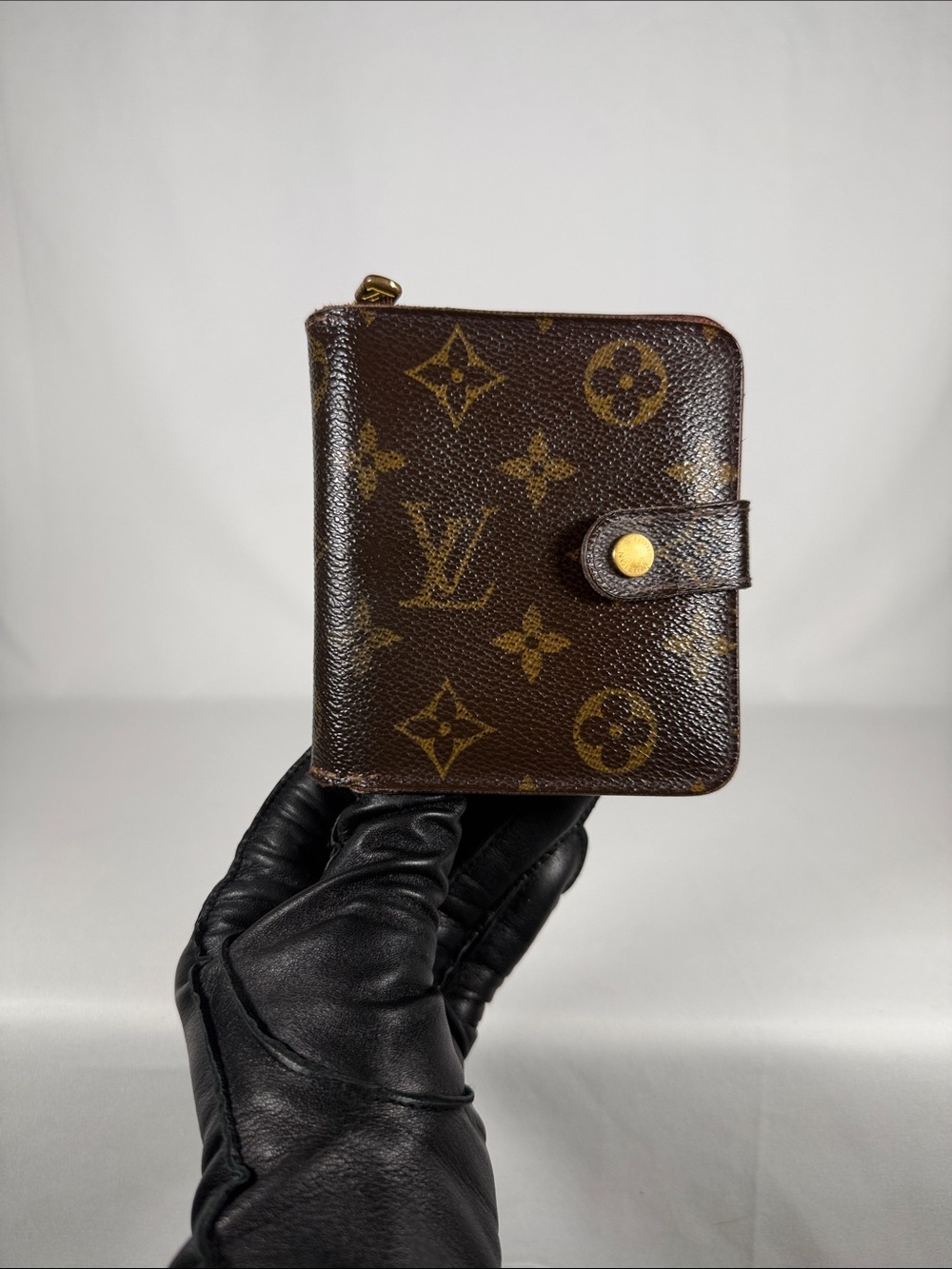 Louis Vuitton Monogram Canvas Wallet in Brown with Gold Hardware